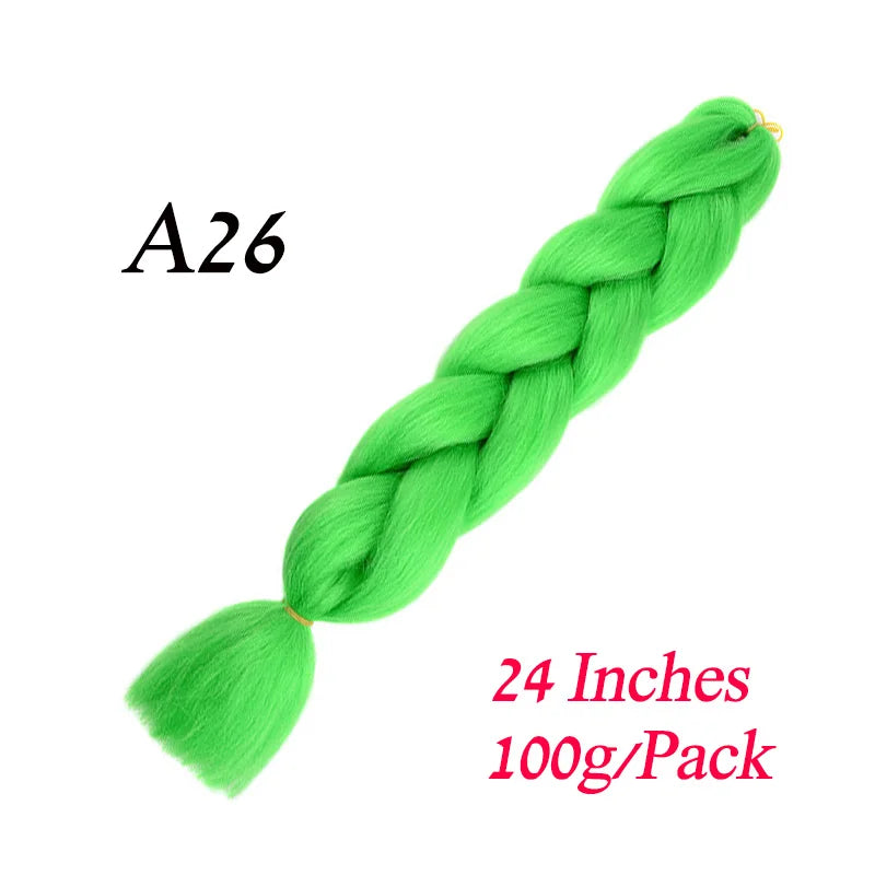24 Inch Jumbo Braiding Hair – Afro Ombre Synthetic Extensions for Children’s Braids (100g) 33