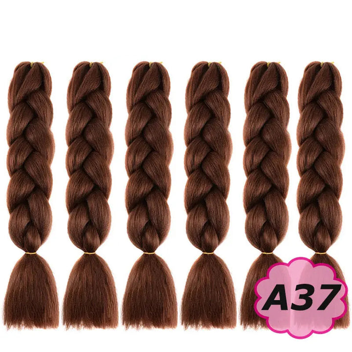 Six braided hair extensions with 'Mirra's Mirror' branding and color code A37.