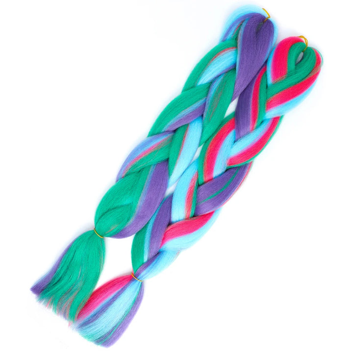 24 Inch Jumbo Braiding Hair – 100g Synthetic Ombre Multi-Color Braids Extension 454