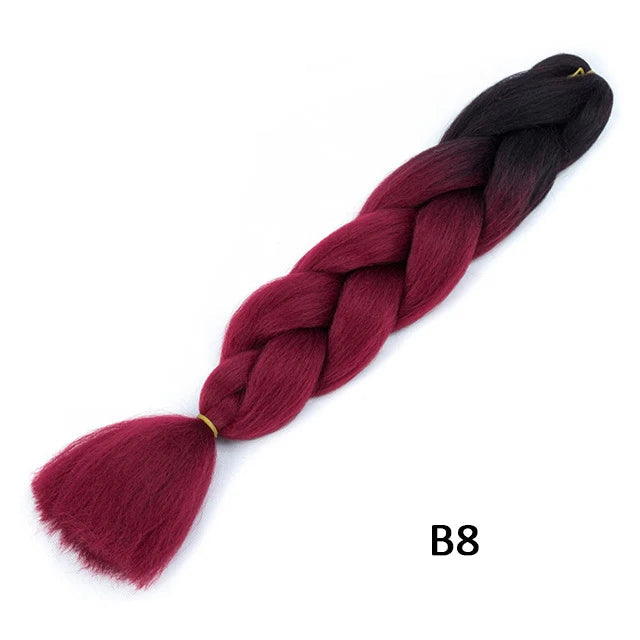 New Colors Synthetic Glowing Ombre Jumbo Twist Braiding Hair – Kanekalon Hair Extensions for Women