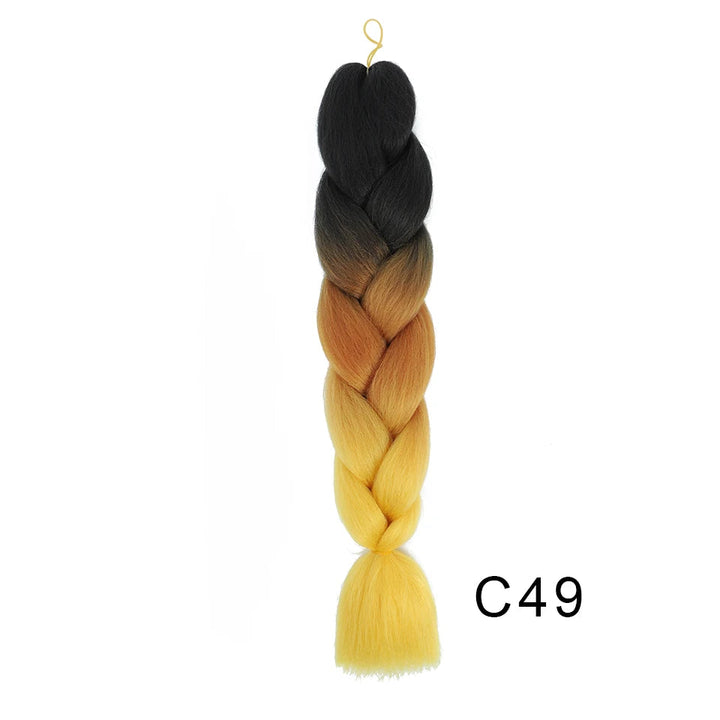 New Colors Synthetic Glowing Ombre Jumbo Twist Braiding Hair – Kanekalon Hair Extensions for Women