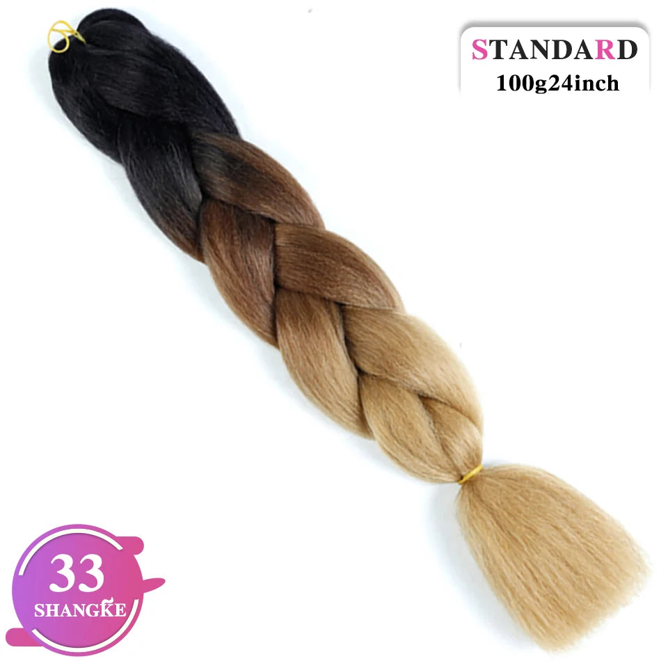 24 Inch Rainbow Weaving Hair Extensions – Synthetic Professional Color Weave Hair 55
