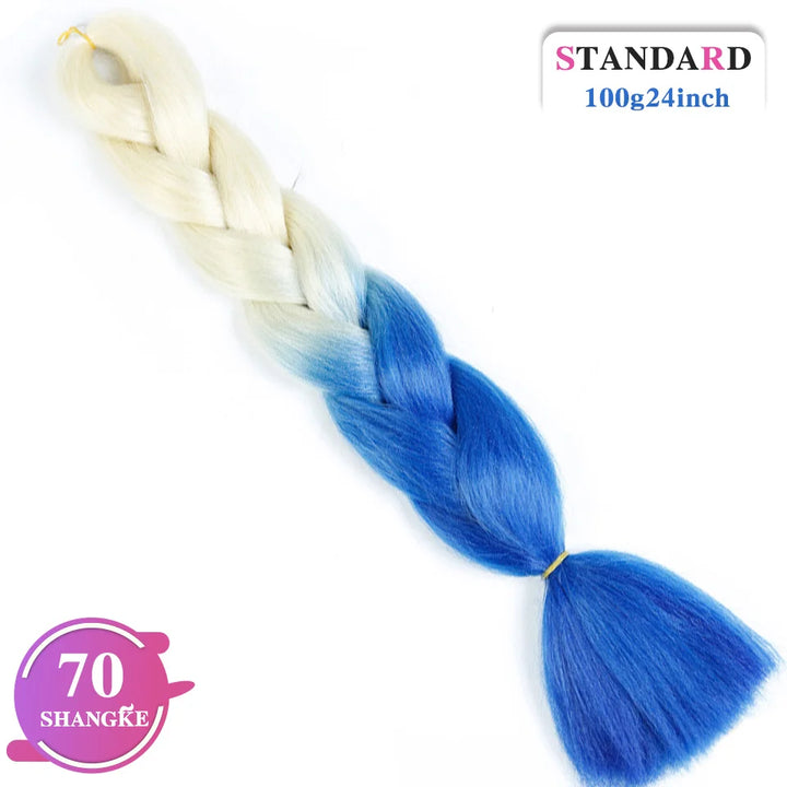 24 Inch Rainbow Weaving Hair Extensions – Synthetic Professional Color Weave Hair 55