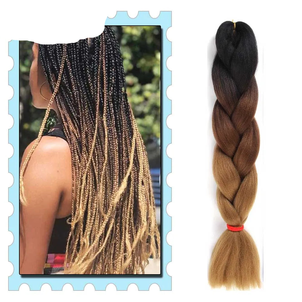Ombre braided hair extensions 