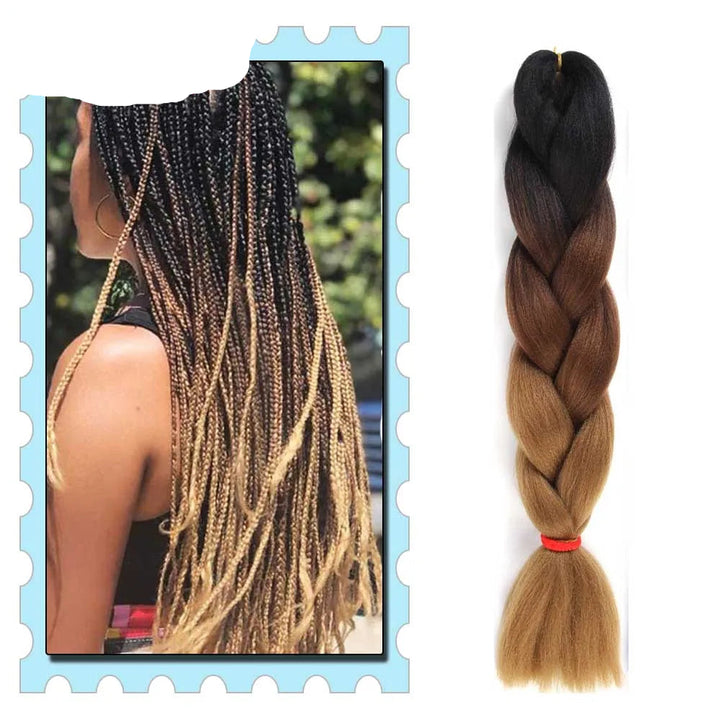 Ombre braided hair extensions 