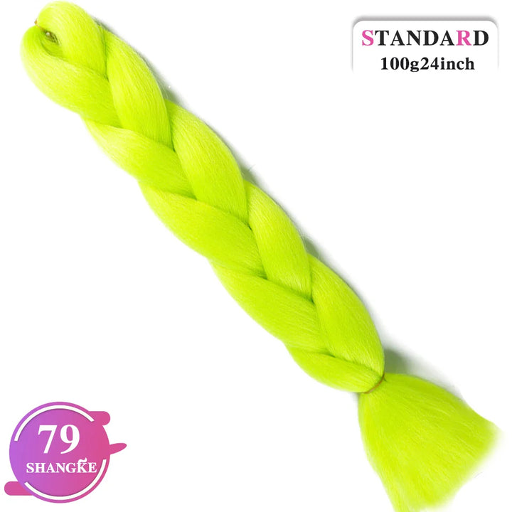 24 Inch Rainbow Weaving Hair Extensions – Synthetic Professional Color Weave Hair 55