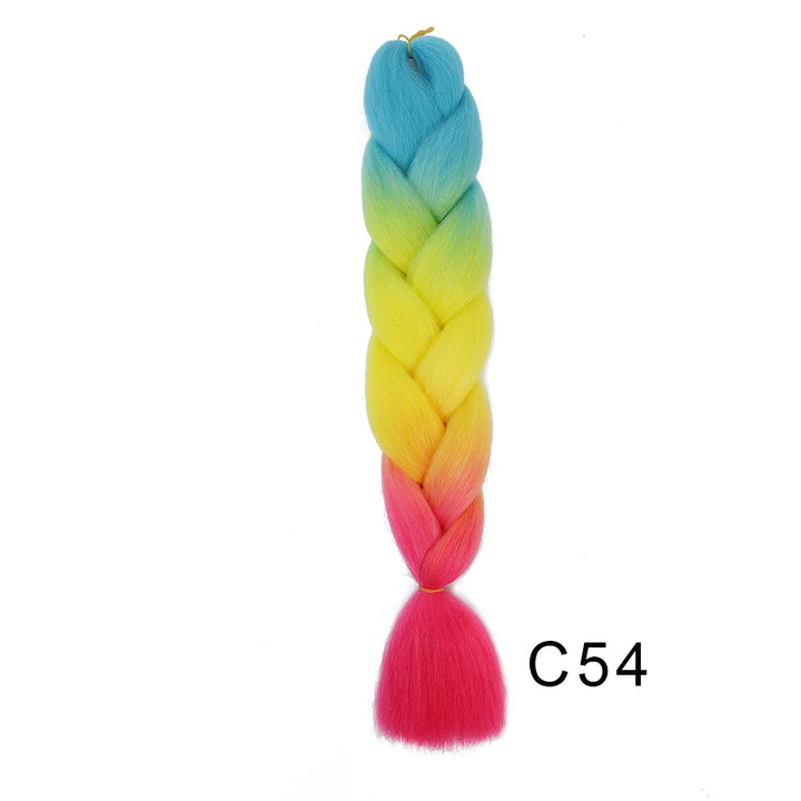 New Colors Synthetic Glowing Ombre Jumbo Twist Braiding Hair – Kanekalon Hair Extensions for Women