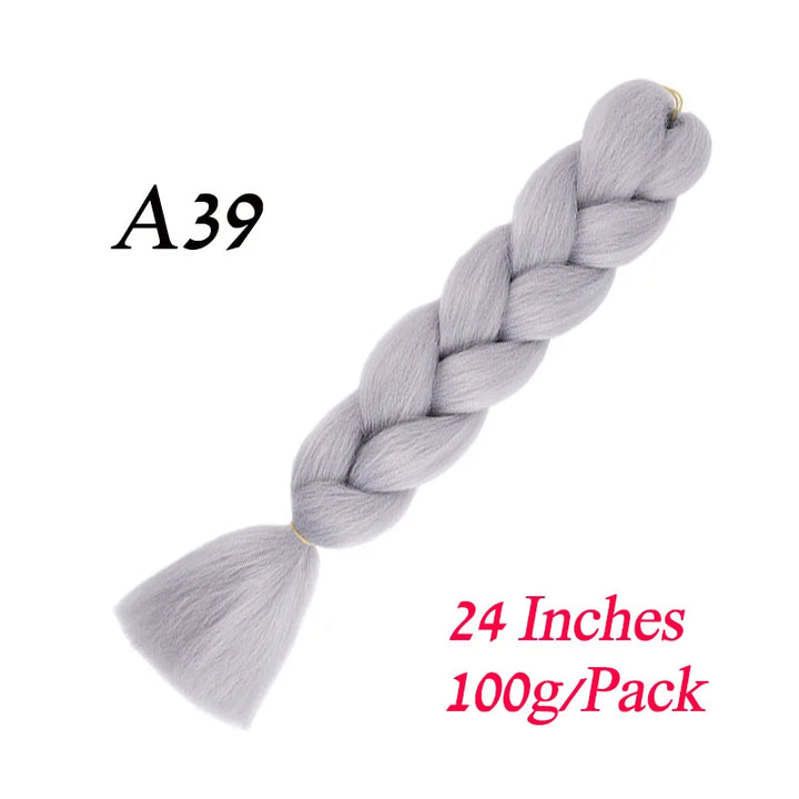 24 Inch Jumbo Braiding Hair – Afro Ombre Synthetic Extensions for Children’s Braids (100g) 33