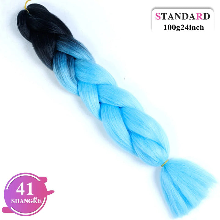 24 Inch Rainbow Weaving Hair Extensions – Synthetic Professional Color Weave Hair 55
