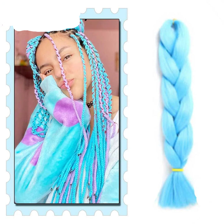 Synthetic Braiding Hair 24 Inch – Kanekalon Ombre Pre-Stretched Jumbo Braids