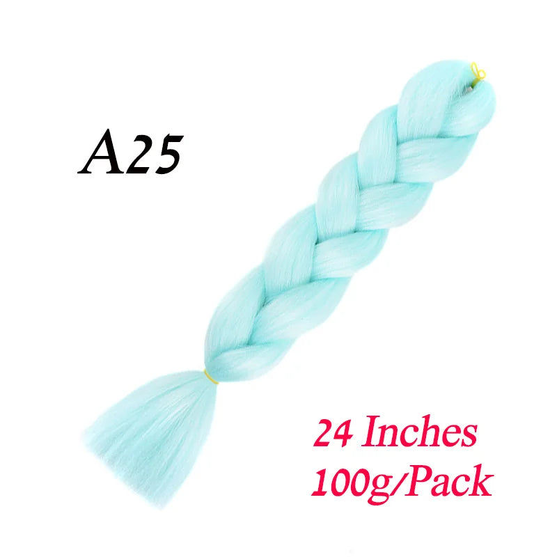 24 Inch Synthetic Ombre Braiding Hair – Jumbo Braid Extensions for DIY Hairstyles (Blue/Grey)