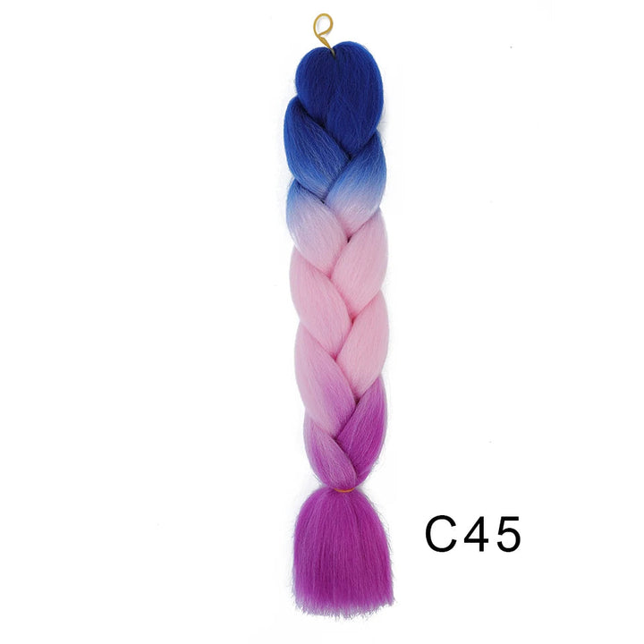 New Colors Synthetic Glowing Ombre Jumbo Twist Braiding Hair – Kanekalon Hair Extensions for Women