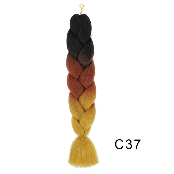New Colors Synthetic Glowing Ombre Jumbo Twist Braiding Hair – Kanekalon Hair Extensions for Women