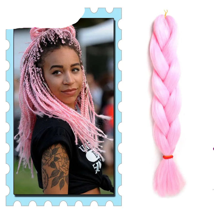 Synthetic Braiding Hair 24 Inch – Kanekalon Ombre Pre-Stretched Jumbo Braids
