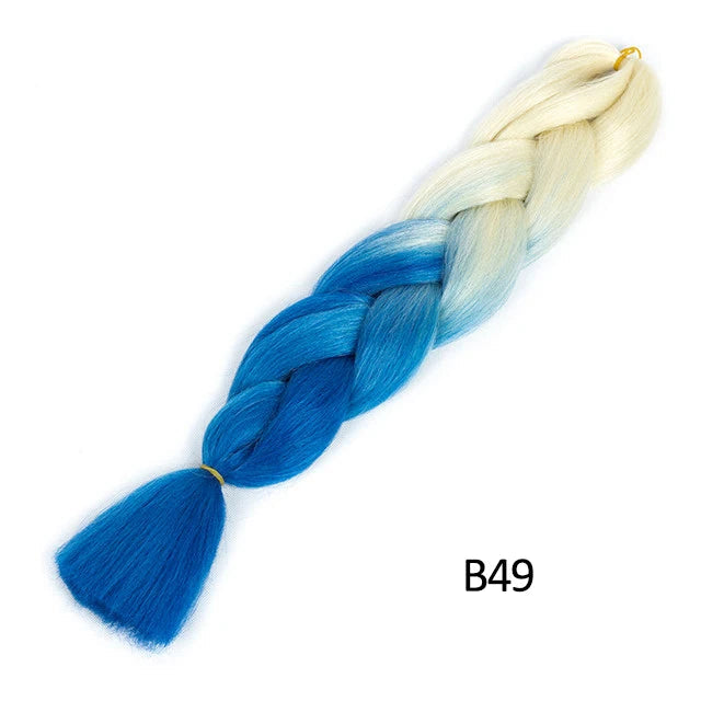 New Colors Synthetic Glowing Ombre Jumbo Twist Braiding Hair – Kanekalon Hair Extensions for Women