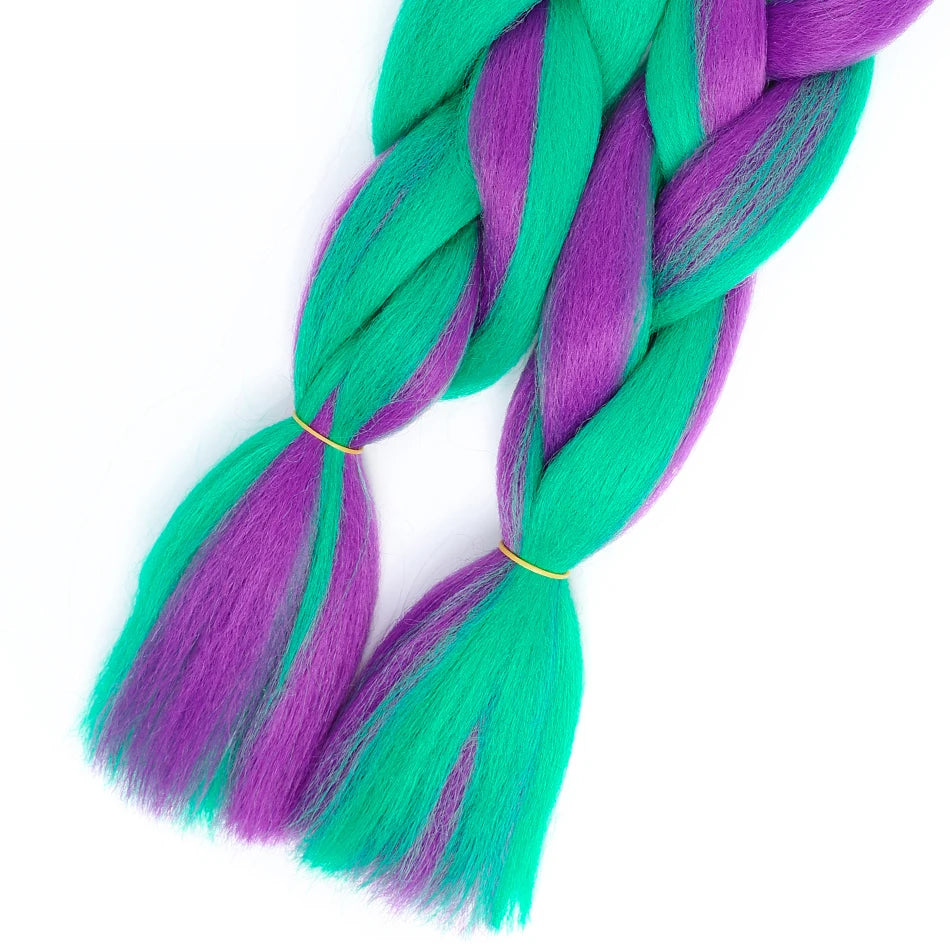 24 Inch Jumbo Braiding Hair – 100g Synthetic Ombre Multi-Color Braids Extension 454