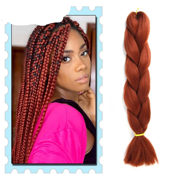 Synthetic Braiding Hair 24 Inch – Kanekalon Ombre Pre-Stretched Jumbo Braids