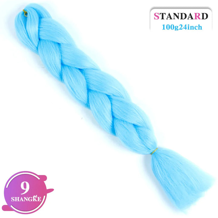 24 Inch Rainbow Weaving Hair Extensions – Synthetic Professional Color Weave Hair 55