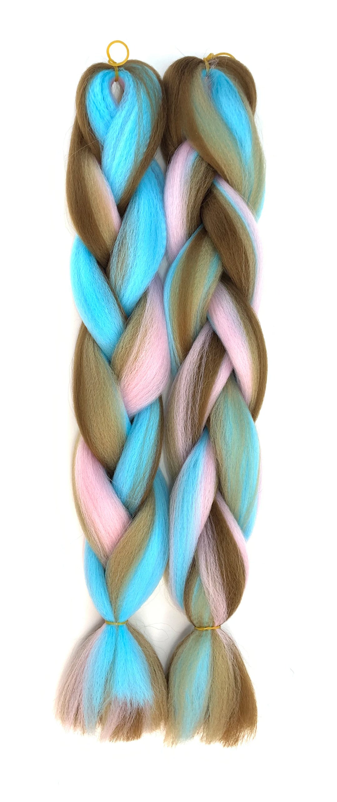 Mixed Color Jumbo Braiding Hair 24 Inch – Pre-Stretched Synthetic Extensions for Long Braids