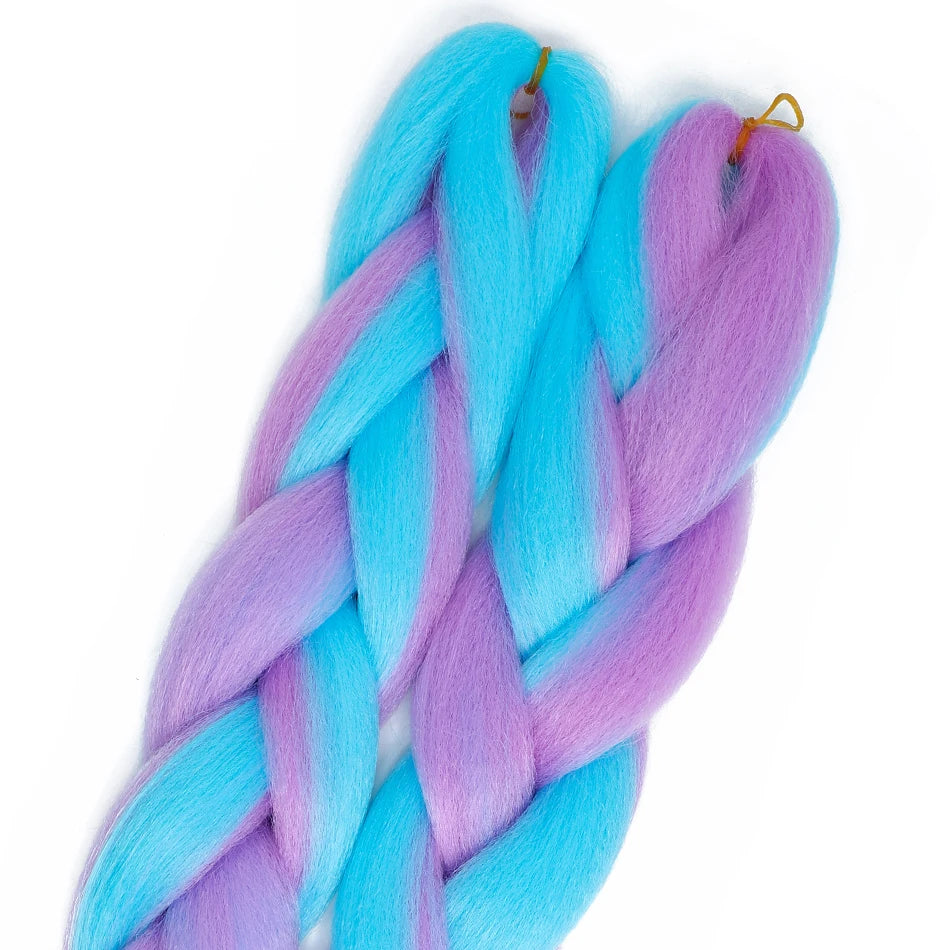 24 Inch Jumbo Braiding Hair – 100g Synthetic Ombre Multi-Color Braids Extension 454