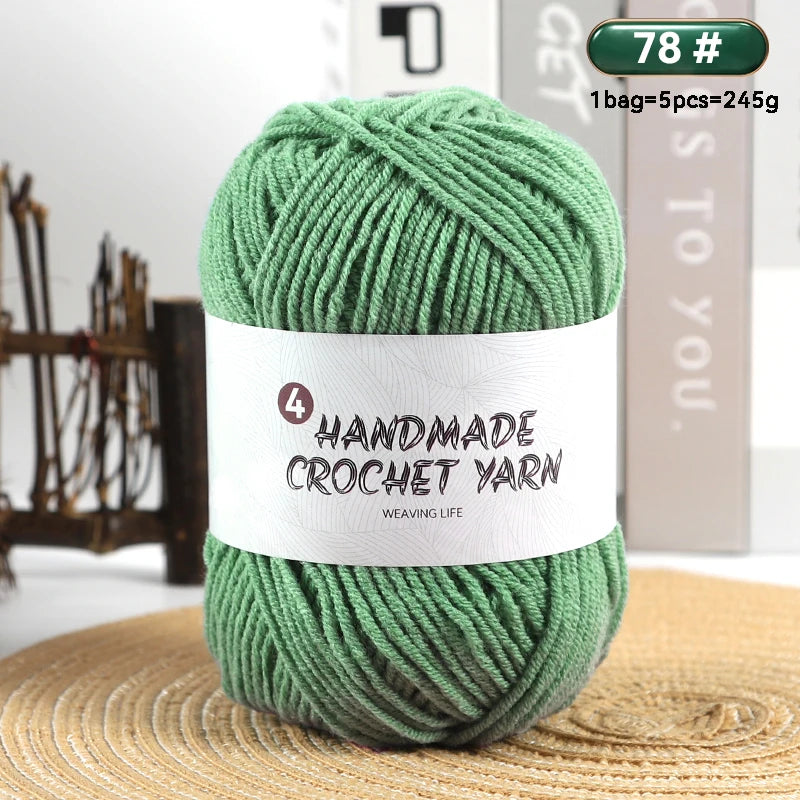High-Quality 4-Ply Acrylic Yarn – Soft & Lightweight Knitting Yarn for Sweaters, Scarves, Coats, Gloves & DIY Crafts