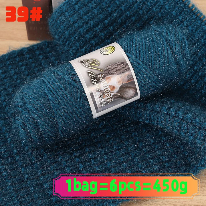 Thick Imitation Fur Yarn Ball – Soft DIY Knitting Yarn for Hats, Scarves, Coats & Shawls