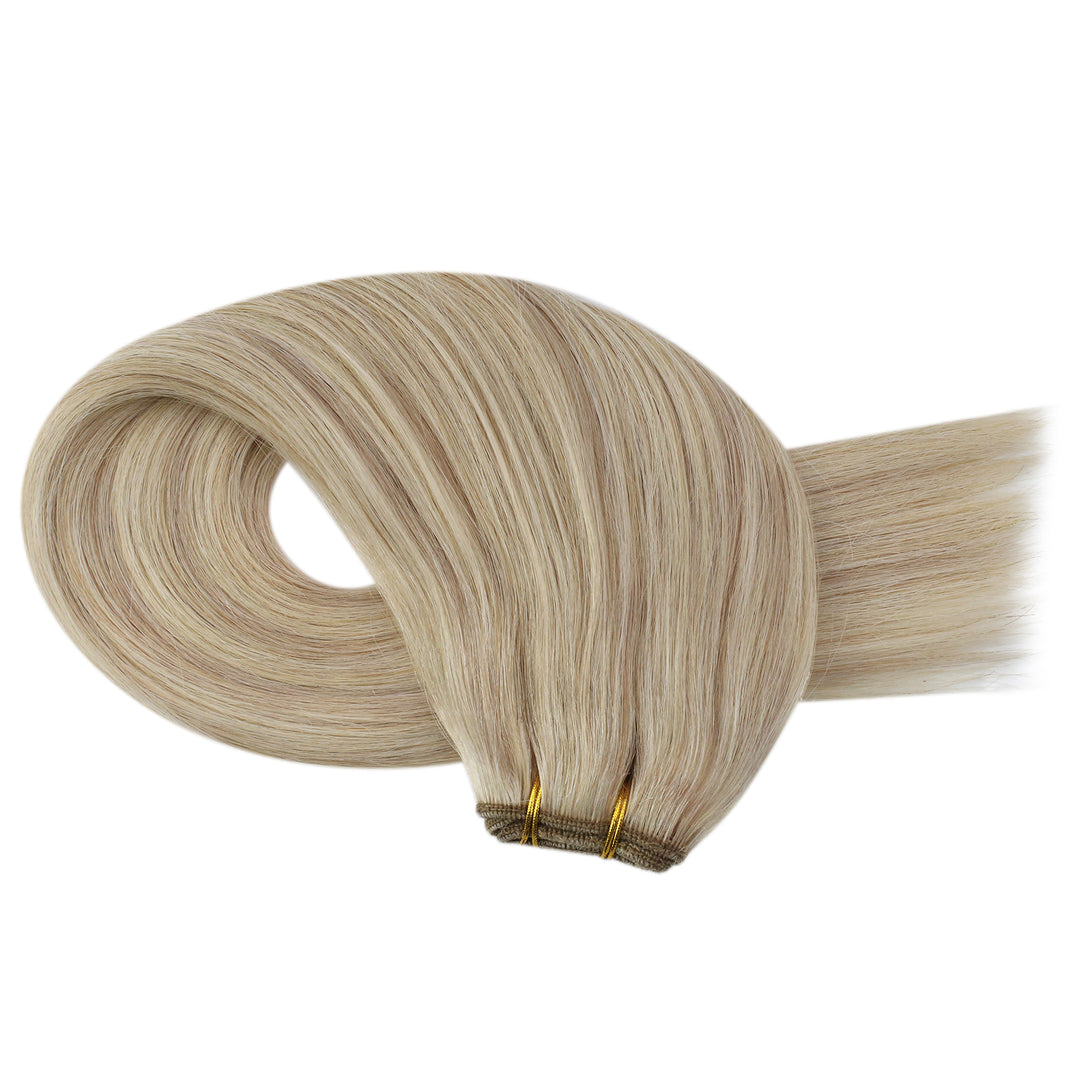100% Remy Human Hair Bundles – Straight Sew-In Weft Extensions (100g, Double Weft)
