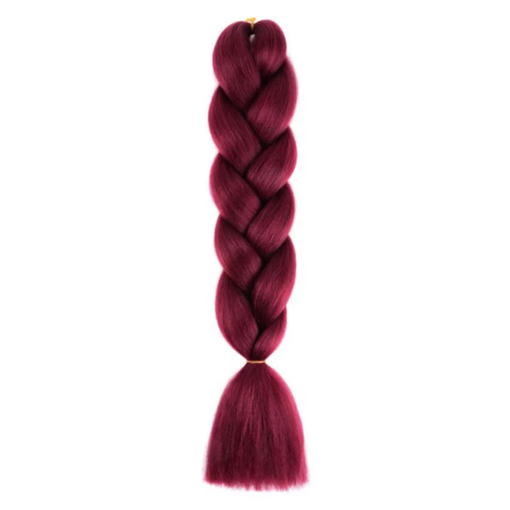 24 Inch Synthetic Jumbo Braiding Hair – Yaki Straight Box Braid Extensions for Dreadlocks & Twists