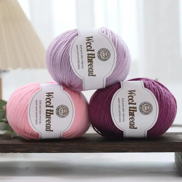 500g Fine Wool Knitting Yarn – Soft Handmade Yarn for Sweaters, Scarves, Hats & DIY Crafts (10 Skeins)