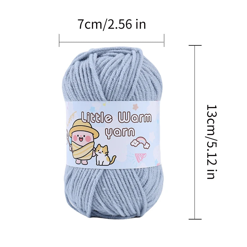 300g Medium-Thick Soft Yarn – DIY Hand-Knitting Yarn Balls for Sweaters, Hats & Crafts (6 Pieces / Pack)