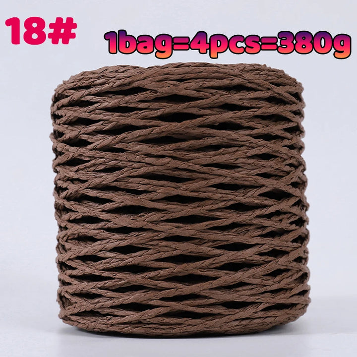 380g Bamboo Fiber Raffia Yarn – Straw Paper Yarn for Summer Hats, Bags & DIY Crafts