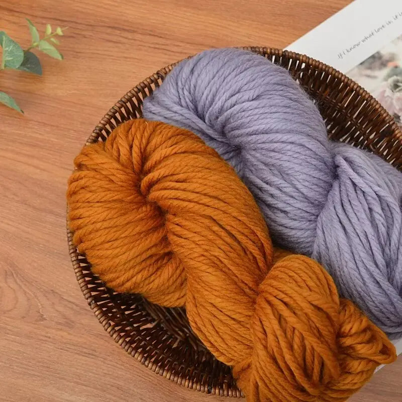 500g Extra Thick Polyester Yarn (2 Skeins) – Chunky Knitting Yarn for Sweaters, Hats, Cushions & DIY Crafts