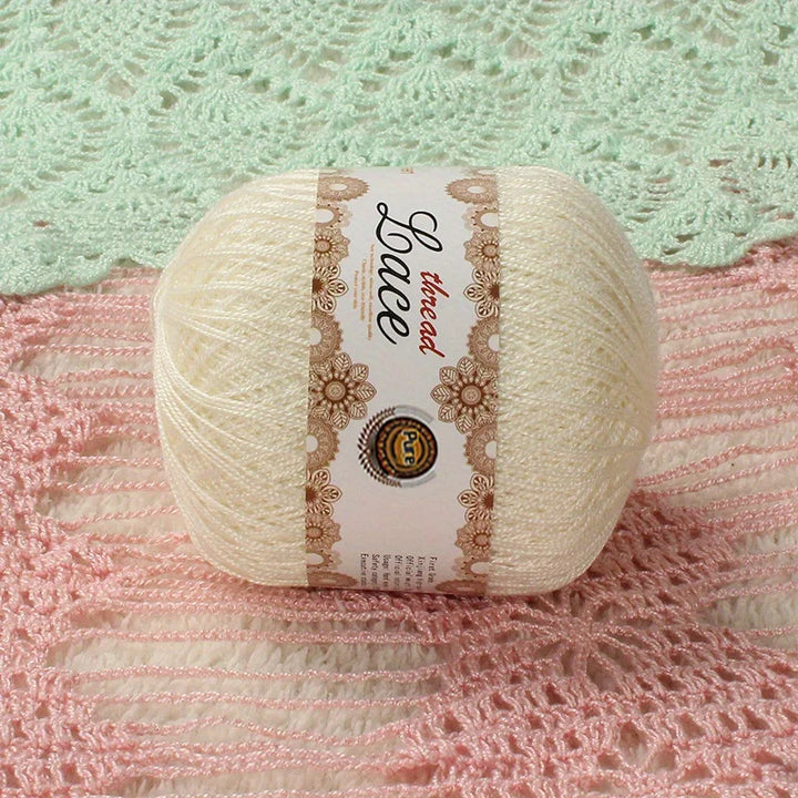 200g No. 8 Pearl Lace Yarn (4 Skeins) – Fine Crochet & Knitting Yarn for Shawls, Summer Sweaters, Scarves & Hats