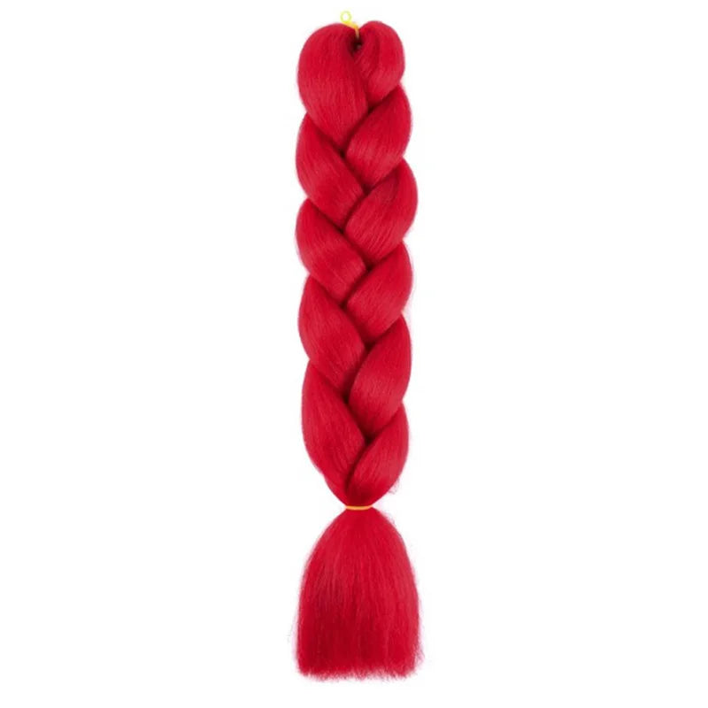 24 Inch Synthetic Jumbo Braiding Hair – Yaki Straight Box Braid Extensions for Dreadlocks & Twists