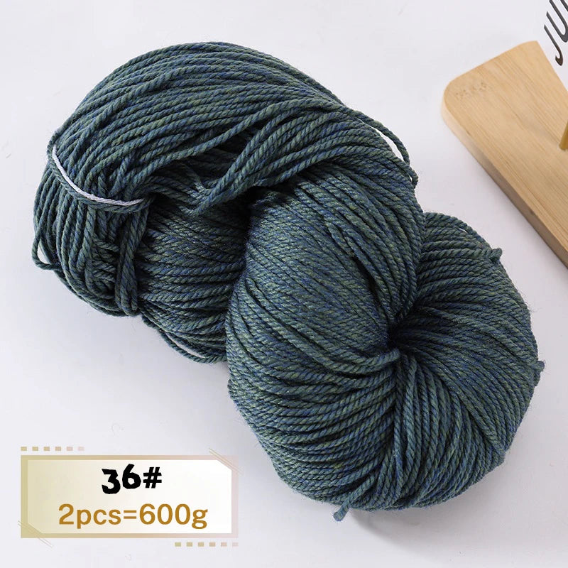600g Thick Alpaca Wool Yarn Set (2 Pieces) – Premium Knitting Yarn for Sweaters, Scarves, Hats & DIY Crafts