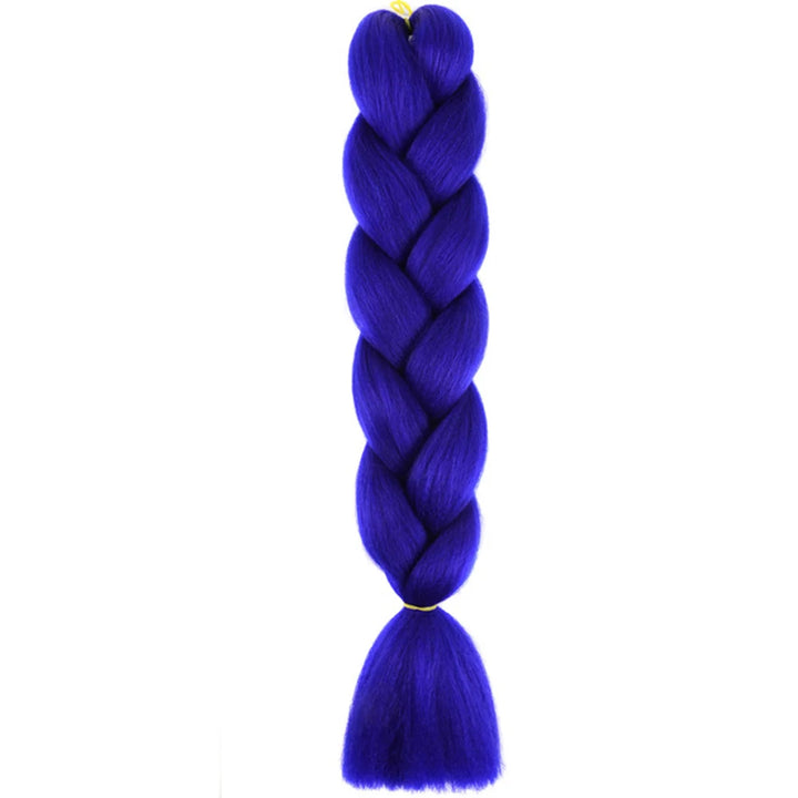 24 Inch Jumbo Box Braids Extensions – Synthetic Braiding Hair for Children (Pink, Purple, Yellow, Gray)