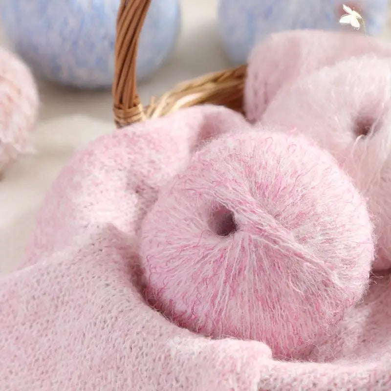 150g Premium Mohair Yarn – Tobacco Multi-Color Knitting Yarn (3 Pieces/Pack)