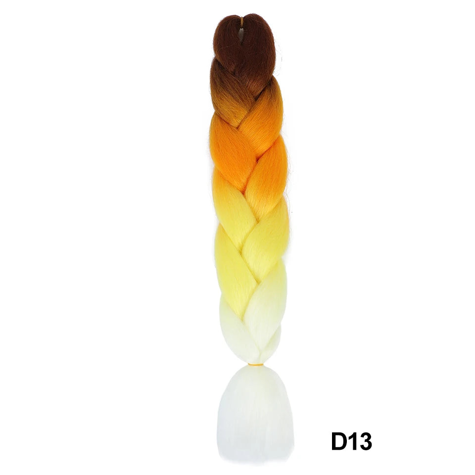 Synthetic 24 Inch 100g Ombre Jumbo Braiding Hair – Kanekalon Twist Extensions