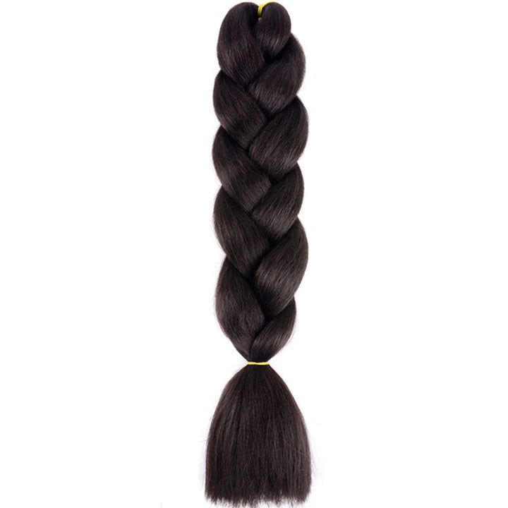 24 Inch Jumbo Box Braids Extensions – Synthetic Braiding Hair for Children (Pink, Purple, Yellow, Gray)