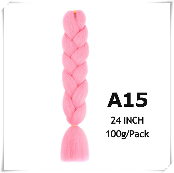 Pre-Stretched Jumbo Braiding Hair – 24 Inch Ombre Purple Synthetic Crochet Extensions for Women