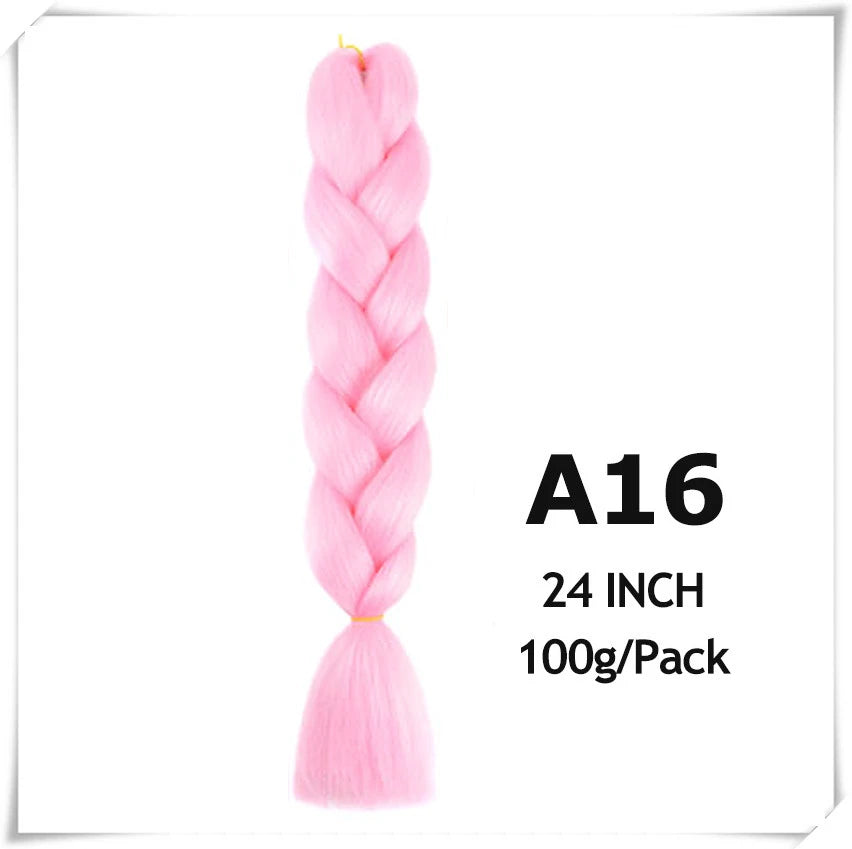 Pre-Stretched Jumbo Braiding Hair – 24 Inch Ombre Purple Synthetic Crochet Extensions for Women