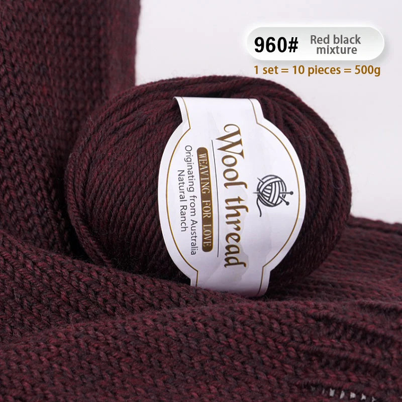Rainbow Gradient Alpaca Wool Yarn – Medium Thick Knitting Yarn for Sweaters, Scarves, Shawls & DIY Crafts