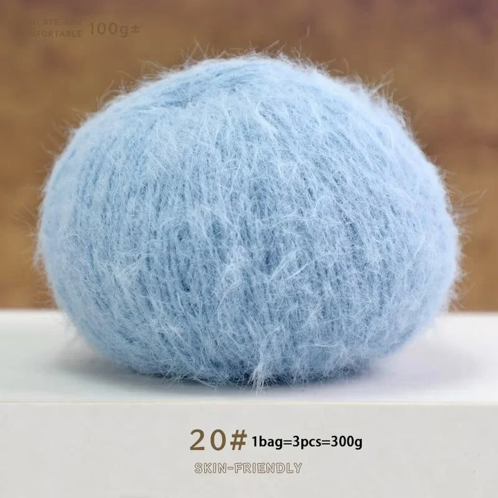 Long-Haired Solid Color Snowflake Yarn – Soft, Skin-Friendly Yarn for Sweaters, Scarves & DIY Crafts (3pcs, 300g)
