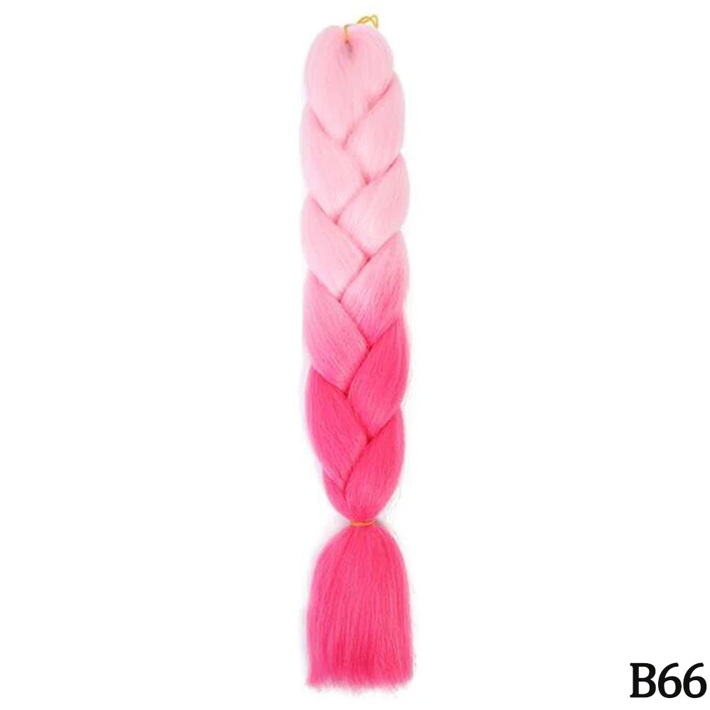 24” Synthetic Yaki Braids – Kanekalon Ombre Jumbo Braiding Hair Extensions 22