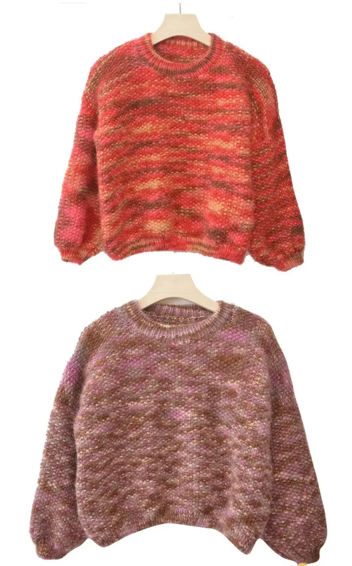 290g Colorful Gradient Imitation Squirrel Yarn – Thick Section-Dyed Yarn for Knitting & Crochet (2 Pcs/Pack)