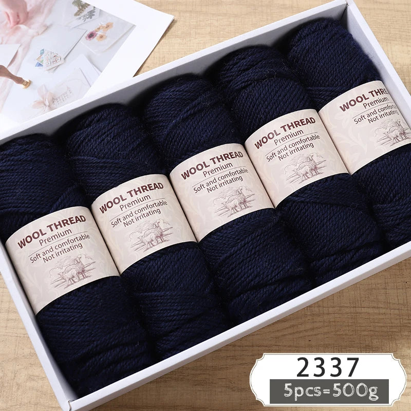 500g Thick Alpaca Wool Yarn – 245 Needle Knitting Yarn for Sweaters, Jackets & Accessories