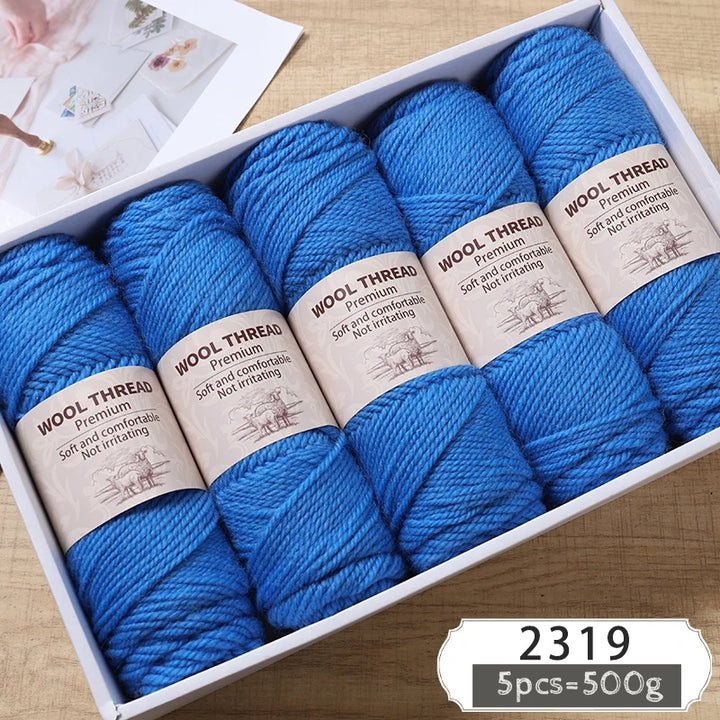 500g Thick Alpaca Wool Yarn – 245 Needle Knitting Yarn for Sweaters, Jackets & Accessories