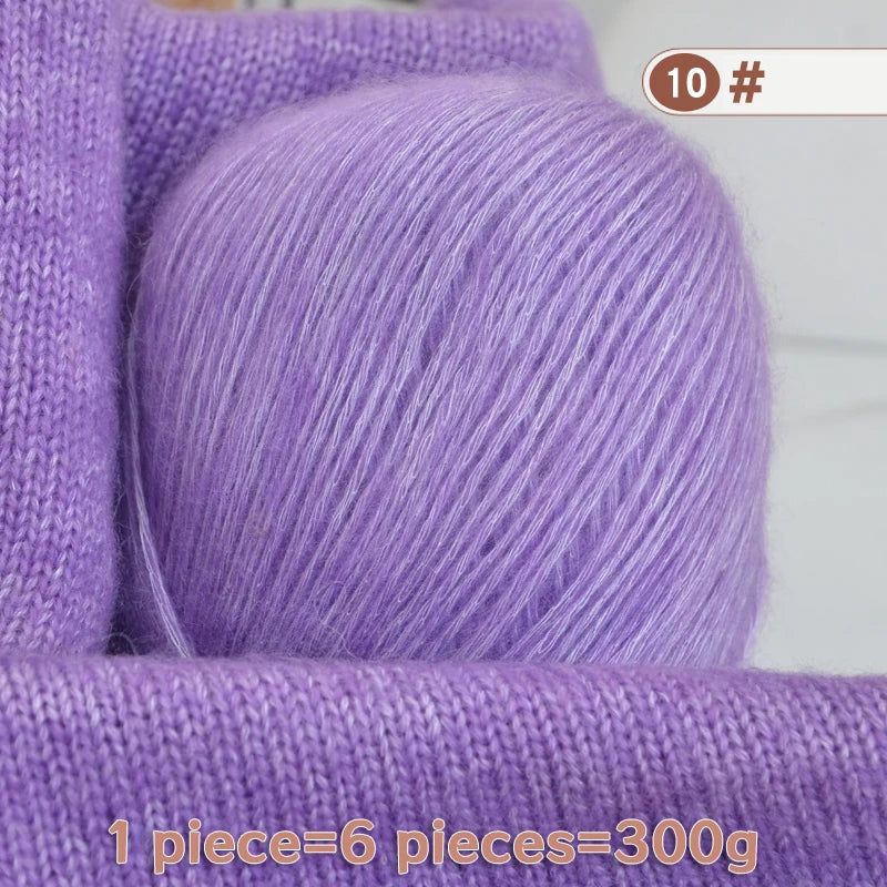 300g High-Quality Cashmere Yarn – Lightweight Multi-Color Yarn for Sweaters, Jackets, Scarves & Hats (6pcs Pack)