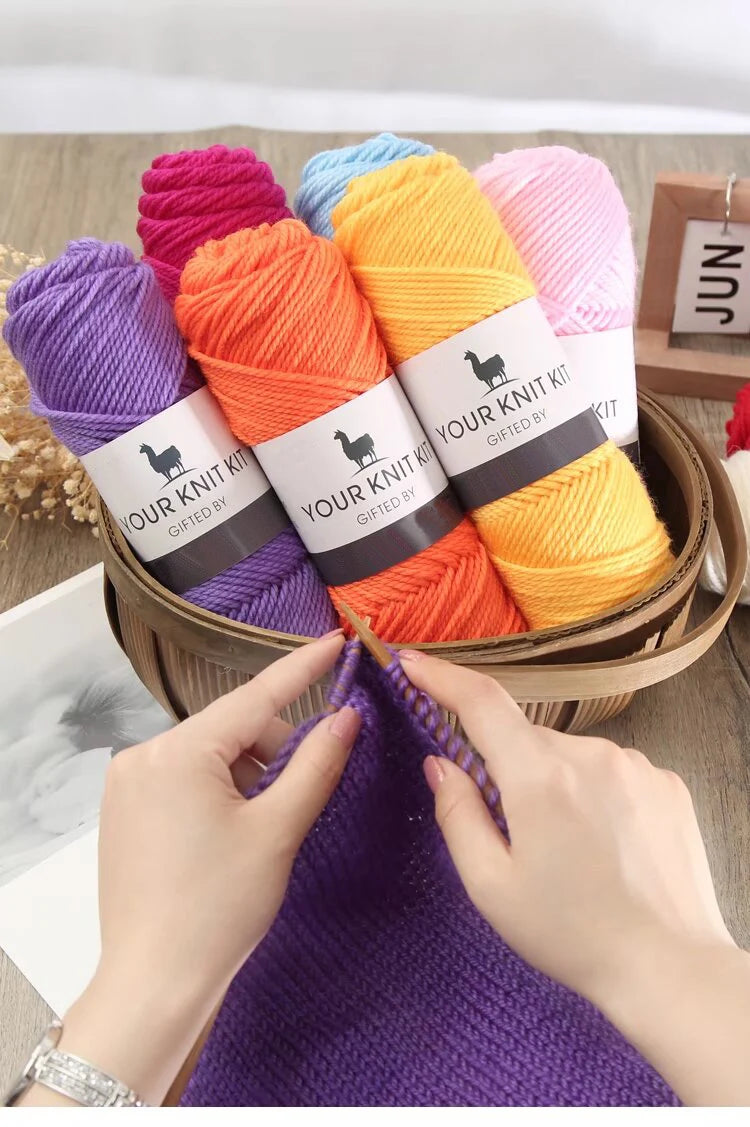 400g Alpaca Wool Yarn – Thick Pure Wool Knitting Yarn for Sweaters, Shawls & Scarves (4 Pieces/Pack)