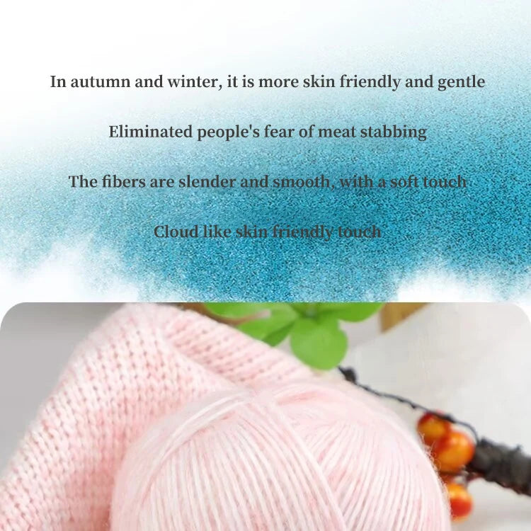 300g Colorful Bamboo Fiber Mohair Yarn Set (6 Pieces) – Soft Knitting Yarn for Sweaters, Scarves, Hats & Shawls